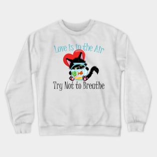 Love is in the Air Valentine's Cute Cat Crewneck Sweatshirt